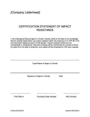 fedex drop ball test certificate